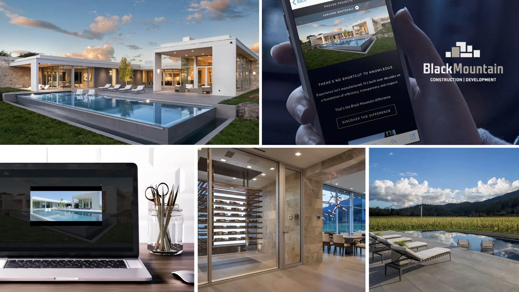 Black Mountain Construction identity and digital work by Madplum Creative.