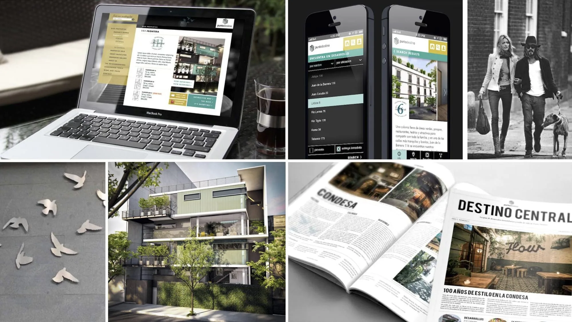 Punto Destino identity and digital work by Madplum Creative.