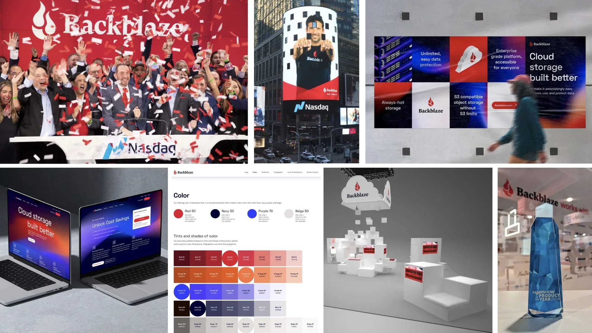 Backblaze brand systems, website, and IPO campaign creative by Madplum Creative.