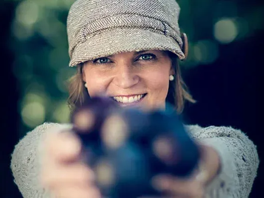 Shannon Cahoon, Founder and Managing Director of Madplum Creative, at work.